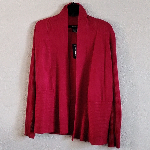 89th & Madison Sweaters - Red Cardigan sweater 89th and Madison women's L NWT